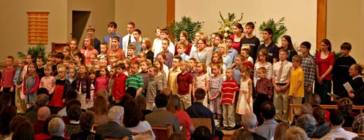 Vacation Bible School Students Singing